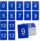 Nummernschilder, Kunststoff, rechteckig, 0–50, Blau