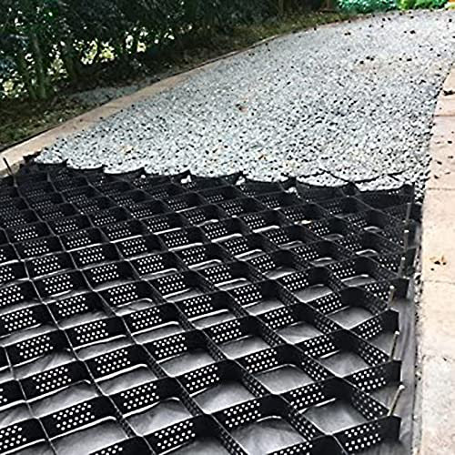stabilisateur de Gravier Grille De Gravier pour Chemin, 3/4/ 5/6/ 8/10 M Mud Control Grids Géogrille pour La Base De L'abri De Jardin des Allées De Jardin, Grille De Sol en Nid d'abeille Anti-défor