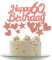 Personalised Happy 60th Birthday Cake Toppers RoseGold Cake Decorations for Women,Her,Lady 601th Birthday Cake Cupcake Topper, Glitter Cakes Decoration for 60 Birthday Anniversary Party Supplies