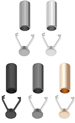 30 Sets Metall Schnürsenkelspitzen 5 Farben Zylindrische Schnürsenkel Kopf und Kordeln End Aglet Ersatzspitzen für DIY Reparatur Schnürsenkel Spitzen Protector