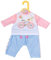 Dolly Moda Shirt & Hose Fahrrad 43cm -Puppenoutfit für 39-46 cm große Puppen bestehend aus Shirt und Hose, rosa blau