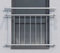 Französischer Balkon aus Edelstahl V2A - Länge 116-130 cm (116 cm)