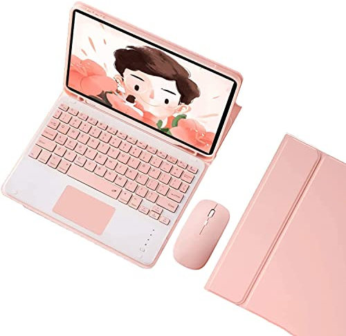 ERY Cover Tastiera Touch per Samsung Galaxy Tab A8 10.5 2022 - Wireless Impermeabile Magnetica Staccabile con Trackpad Tastiera Italiana per Samsung Tab A8 SM-X200/X205/X207 con S Pen Stand,Rosa