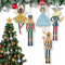 Weysat Weihnachtliches Nussknacker-Dekorationsset, Nussknacker-Ornamente für Baum, Mini-Prinzessin, Ballett, Maus, König, Soldat, Figuren für Weihnachtsbaum, Outdoor-Party, Holz, lebendiger Stil, 20