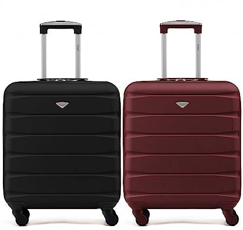 Flight Knight Leichte 4-Rad-abs-hartschalenkoffer Handgepack, Zugelassen Fur Uber 35 Fluggesellschaften, Einschließlich Easyjet, Maximale Große Fur Klm Und Air France 55x35x25cm