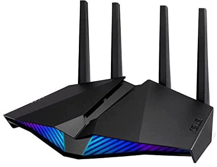 ASUS RT-AX82U V2 (AX5400) Dual Band WiFi 6 Extendable Gaming Router with Mobile Tethering (Replacement of 4G 5G routers) Gaming Port, Mobile Game Mode RGB Network Security Instant Guard VPN AiMesh