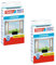 tesa Insect Stop Standard Fliegengitter für Fenster im 2er Pack - Insektenschutz zuschneidbar - Mückenschutz ohne Bohren - Fliegen Netz - 2X 150 cm x 180 cm - Anthrazit