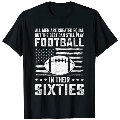 Herren Geburtstag – All Men Equal Best Play Fußball in ihren 60er Jahren T-Shirt