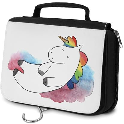Mr. & Mrs. Panda Kulturbeutel Einhorn Wolke 7 - Geschenk, Pegasus, Aufbewahrungstasche, Unicorn, Schminktasche, Einhörner, Kulturtasche, Einhorn