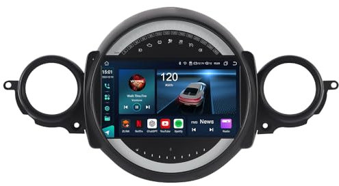 ACAVICA Autoradio Android 13 per Mini Cooper R56 2007-2013, 9 Touchscreen, 4GB RAM, 64GB ROM, CarPlay & Android Auto Wireless, Navigatore GPS, Bluetooth 5.0, Controllo Volante, DAB+ per Mini Clubman