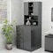 HXZZXS Mobile per Lavatrice con Ante Grigio Lucido Legno Multistrato 70,5x25,5x90 cm Armadietto Lavatrice Mobiletto con Ante Mobile Alto Armadio Bagno Mobile Prodotti Bagno Mobile Lavatrice Incasso
