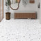VaryPaper PVC Bodenbelag Selbstklebend Weißer Granit Klebevinyl Selbstklebend 30cmx30cm 20 Stück Linoleum Boden Selbstklebende Fliesen Küche Fliesenfolie Bad Wasserfest Click Vinylboden Schlafzimmer