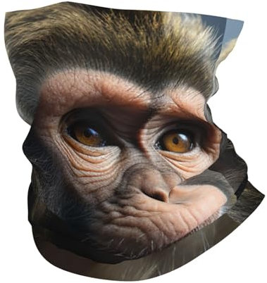 GlbnSHeric Halstuch, Gesichtsmaske für Damen und Herren, schnell trocknend, Affen-Motiv, zum Angeln, affe, Einheitsgröße