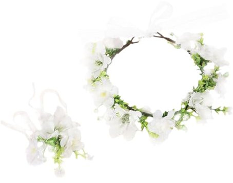 YSJCHEBS 1 Stück Haustier-Girlande, 1 Stück Haustier-Armband, Haustier-Hochzeits-Blumenhalsband, Haustier-Blumen-Fliege, Hunde-Hochzeits-Blumenkrone, Foto-Requisiten-Girlande