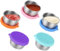 OWLMATE 5 Pièces Recipient Sauce, Récipient Vinaigrette avec Couvercle en Silicone Petit Récipient à Sauce en Acier Inoxydable Réutilisable, pour Salades, Condiments