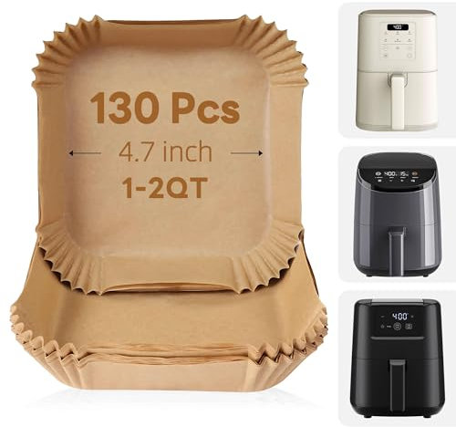 Small Air Fryer Liners Disposable 2 Qt for COSORI 2.1 Qt Air Fryer, Parchment Paper Baking Sheet Mini Air Fryer Liners