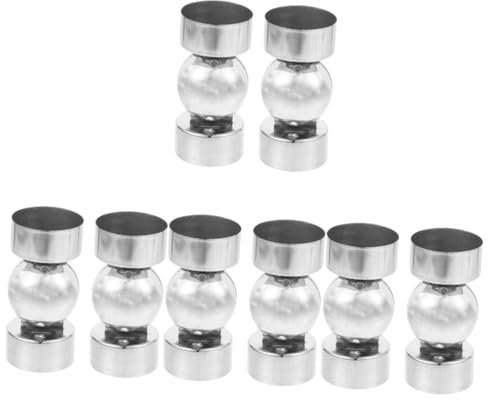DOITOOL 4sets Staircase Handrail End Covers Stainless Steel Durable Handrail End Plugs 2pcs*4