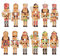 Fulenyi 12 Stück Weihnachts Nussknacker Holzanhänger Soldat Ornamente Baumbehang Christbaumschmuck Weihnachtsschmuck