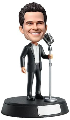 mydedor Individuelle Wackelkopf-Figur, individuelle Puppe, Musikinstrument, Spielpartner, benutzerdefinierter Wackelkopf, handgefertigter Wackelkopf, personalisierte Basis auf Ihrem Foto