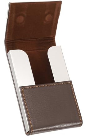 sourcing map Visitenkartenhalter, PU-Leder, Visitenkartenetui, Tasche, Visitenkartenetui, Metallhalter mit Magnetverschluss, für Damen und Herren, Blau