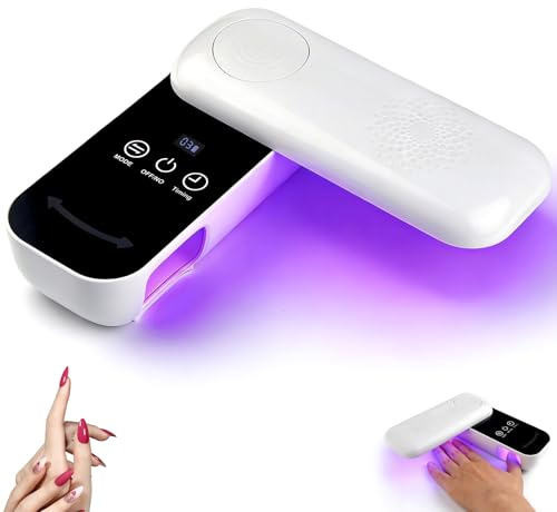 UV Lampe für Gelnägel, UV LED Nagellampe Kabellos, Nageltrockner Gelnägel