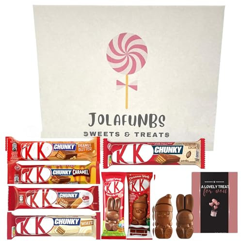 Kit-Kat Chocolate Gift Sweets Hamper Letter Box Include Kit-kat Chunky Peanut Butter, Kit-kat Easter Bunnies & More For Valentines, Birthday, Anniversary,Christmas