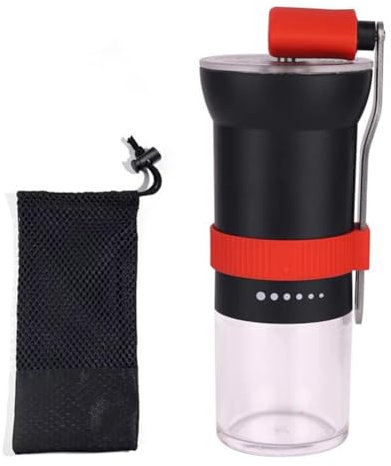 Ohulelks Coffee Grinder with Ceramic Burr Easy-To-Clean Design Ideal for Travel, Camping B