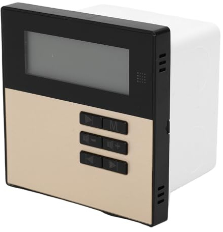 YUEHISY Bluetooth 5.3-Wandmontage-Musikverstärker, 2,4-Zoll-LCD-Bildschirm, 2-Wege-Wand-Stereoanlage für Zuhause und Café, Infrarot-Fernbedienung