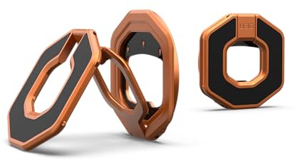 URBAN ARMOR GEAR UAG Magnetic Ring Stand Monarch Mag2 w/Built-in Bottle Opener - Ultra-Strong Double Magnet MagSafe Compatible Metal Phone Ring Grip 360 Rotation Kickstand, Burnt Orange