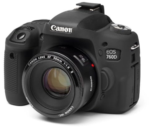 Walimex pro easyCover für Canon 760D – angenehm griffige Silikon-Schutzhülle, Kamera-Abdeckung - passgenau, uneingeschränkte Bedienbarkeit