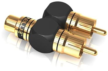 VIABLUE XS CINCHADAPTER SUBWOOFER Y * 1 Stück * 24 Karat echtvergoldet