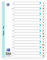 Oxford 400012049 Kunststoff-Register Strong-Line A-Z 20-teilig für DIN A4 Plastikregister mit beschriftbarem Deckblatt weiß Ringbuch Ordner Ring-Mappe