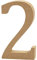 Creativ Deko-Nummer 2, MDF, 13 x 2 cm, Braun