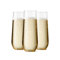TOSSWARE 9oz Flute - Recyclable Champagne Plastic Cup - Set of 48 - stemless, shatterproof and BPA-Free Flute Glasses