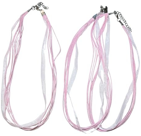 Linpeng Multi-Collana Cerato con Fiocco Pink