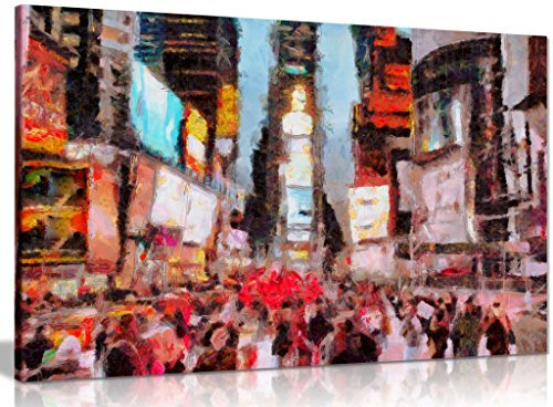 Panther Print Abstrakte moderne Wandbilder für Wohnzimmer Times Square Malerei Leinwand Kunstdruck (76,2 x 50,8 cm)