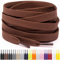 Miscly Lacets Plats Pour Baskets, Plusieurs Longueurs et Couleurs Disponibles (Marron, 137 cm)