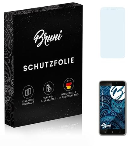 Bruni Schutzfolie kompatibel mit Emporia Smart.2 Folie, glasklare Displayschutzfolie (2X)