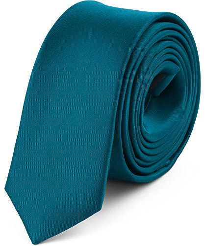 Ladeheid Herren Schmale Krawatte SP-5 (150cm x 5cm, Dunkel smaragdgrün)