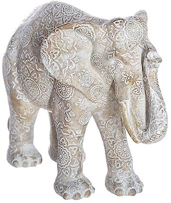 Atmosphera - Statuette Elefant - Harz - H15 cm - Beige