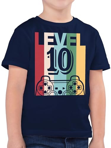 Kinder T-Shirt Jungen - 10. Geburtstag - Gaming Level Zehn - 152 (12/13 Jahre) - Dunkelblau - Shirt 10 Jahre Junge t 10.Geburtstag Complete Tshirt geburtstagsshirt Shirts 10th Birthday t-Shirts