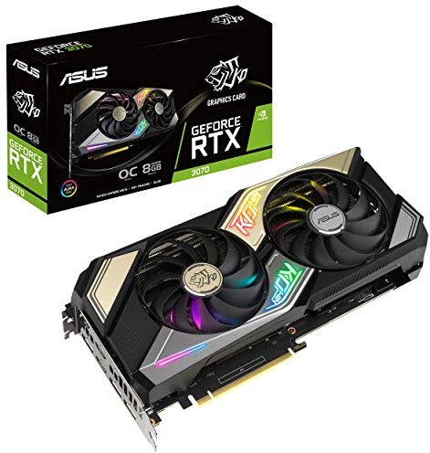 ASUS KO NVIDIA GeForce RTX 3070 OC Edition 8GB GDDR6 Gaming Graphics Card (PCIe 4.0, 8GB GDDR6 Memory, HDMI 2.1, DisplayPort 1.4a, Axial-tech Fan Design, 0dB Technology, Enduring capacitors)