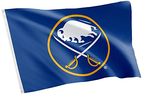 Buffalo Sabres Team NHL National Hockey League 100% Polyester Indoor Outdoor 91 x 152 cm (Design #1)
