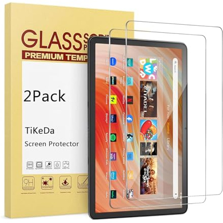 2-Pack Screen Protector for All-New Fire HD 10 / Fire HD 10 Plus /10 Kids Pro/ 10 Kids Tablet 10.1 inch (13th/11th Generation, 2023/2021 Release) 9H Hardness Tempered Glass Guard