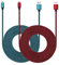 ROFICORD Lot de 2 câbles micro USB de 3 m avec charge rapide 3 A, ultra durables en nylon tressé pour Galaxy S7/S6/J8/J7 Note 5, Kindle, LG, PS4, appareil photo, Xbox One et plus (rouge + bleu)