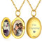 ChicSilver goldener Oval Medaillon Anhänger Personalisierter Medaillon Amulett Damen Mädchen Bildanhänger mit Foto Text Gravur für Valentinstag Weihnachten
