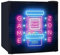 Kuhla 45L Mini Fridge with Ice Box, Novelty Design, Inc Adjustable Thermostat, Door Racks and Removable Shelf, Small Drinks Fridge Ideal for Home and Office – Game Zone, Black KTTF4BGB-1019-E