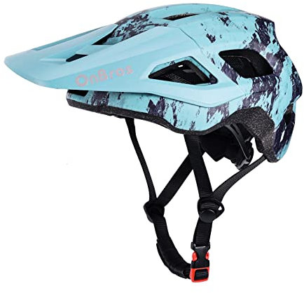 Bike Helmets, OnBros Cycle Helmet Men and Women, Scooter Skateboard MTB BMX Bike Helmet Lightweight, Mountain Bike Helmet with Visor, Bicycle Helmet