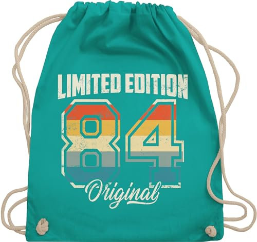 Turnbeutel Rucksack - 40. - Limited Edition 1985 Original I Vierzigster Geburtstag I 40 Geburtstag - Unisize - Türkis - geschenkideen für frauen ab geschenkideen+für+frauen+ab+40 40er 1984 beutel