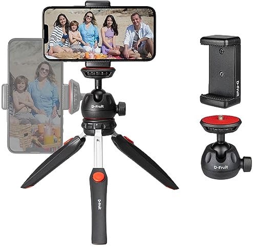 Stabiles Mini Stativ für Smartphone und Kamera – Leichter & Multifunktionaler Stativständer mit universeller 1/4-Zoll-Halterung & Handyhalterung | Ideal zum Filmen, Vlogging & Reisen
